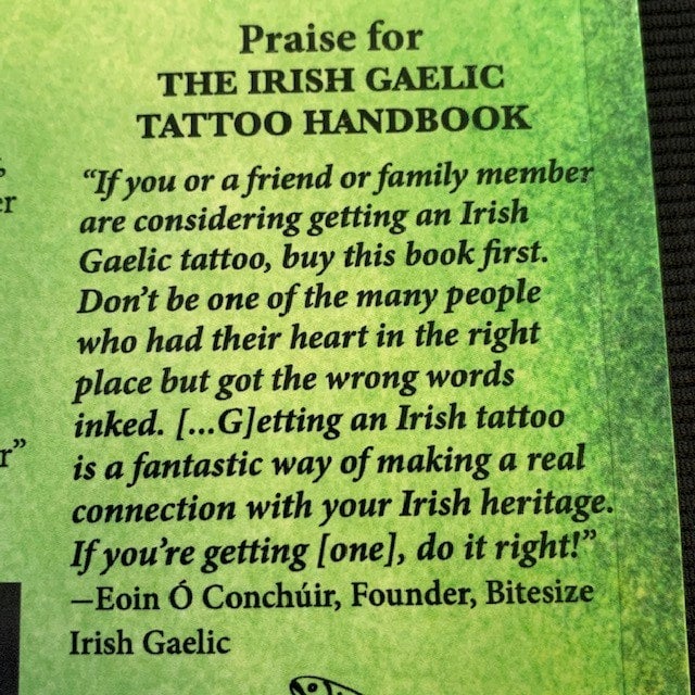 Irish Sayings In Gaelic Tattoos